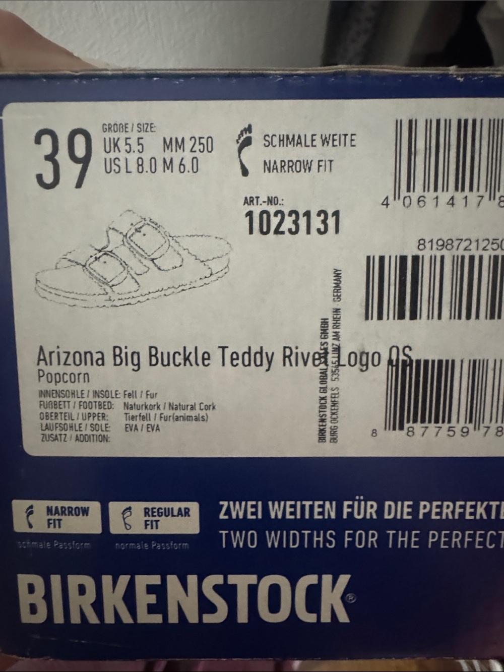 Birkenstock Arizona Teddy Big Buckle Yellow Shearling Sandals 38 39 Narrow NIB - Picture 10 of 10